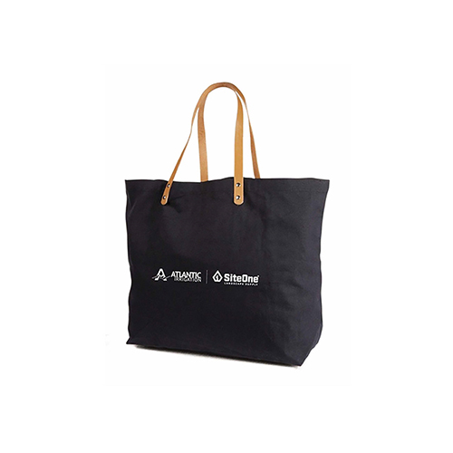 SC9109 Cotton Shopping Tote Bag With Leather Handles