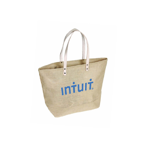 Sam’s Shop Towels Inc. SJ9208S Jute Tote Bag with Leather Handles