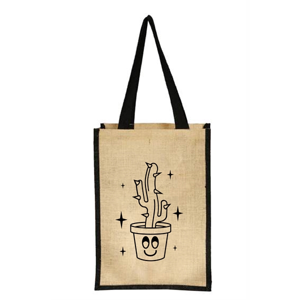 BSJ922 - Custom Printed Jute and Burlap Bag With Full Gusset