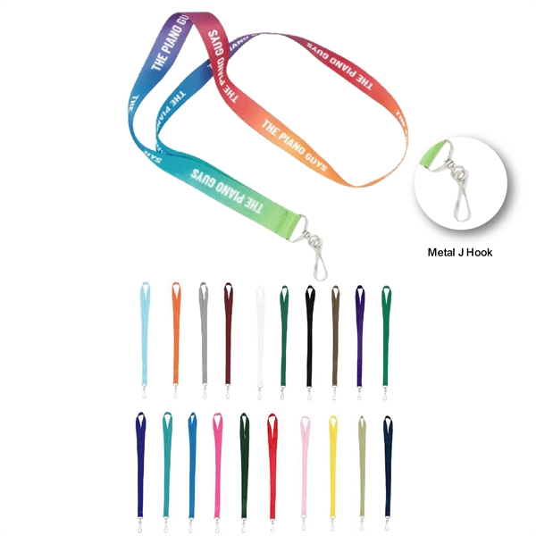 S12116 - Wholesale Sublimated Lanyard with Metal J Hook