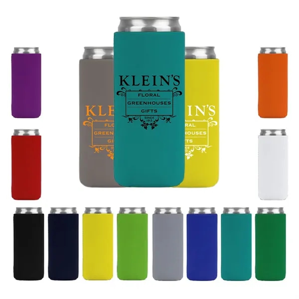 S12544 - Wholesale Custom Slim Collapsible Neoprene Can Coolers