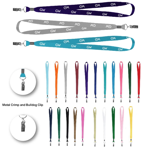 S12096 - Wholesale Sublimated Lanyard with Bulldog Clasp And Cramp
