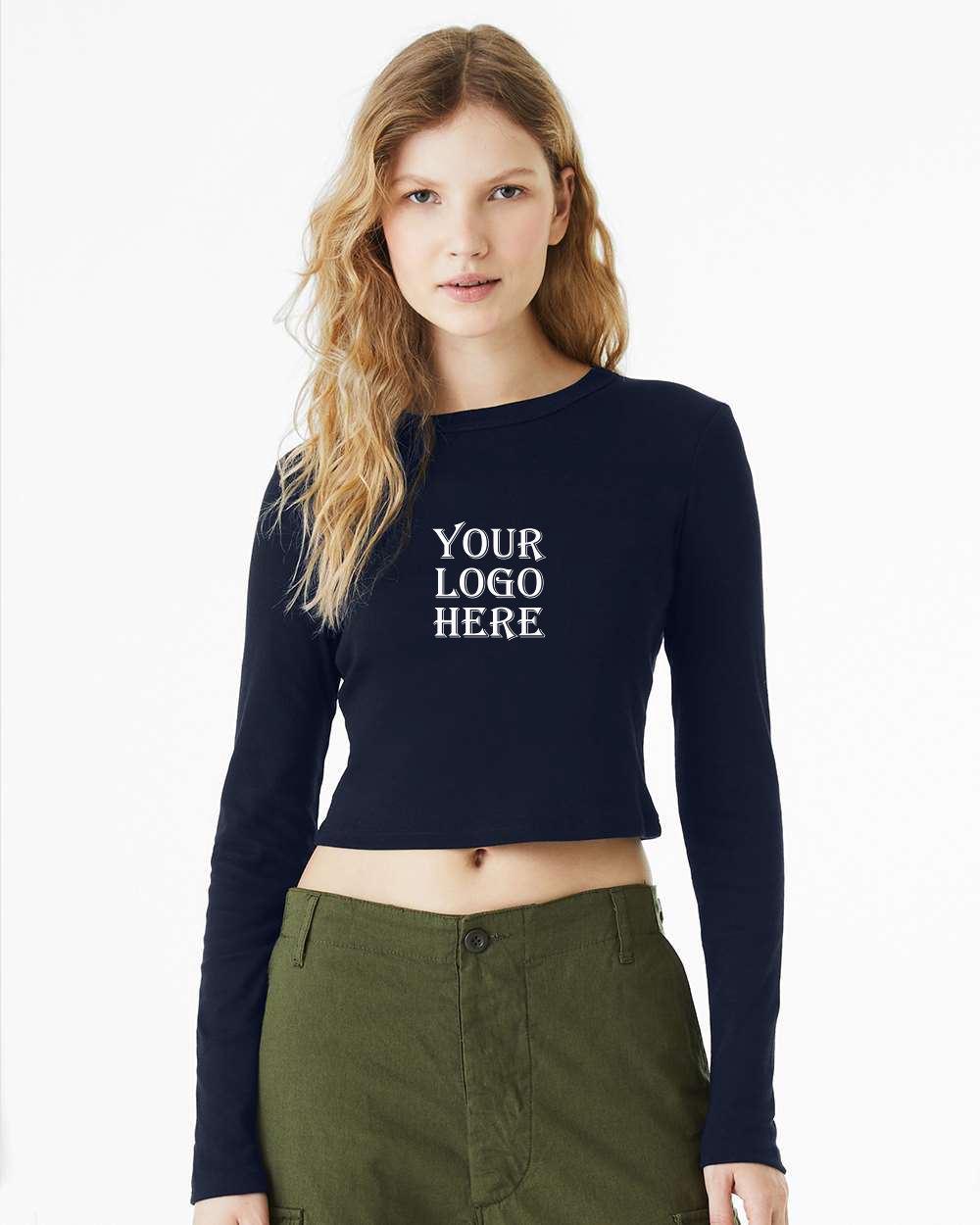 1501-B7000 - Bella + Canvas - Women's Micro Rib Long Sleeve Baby Tee
