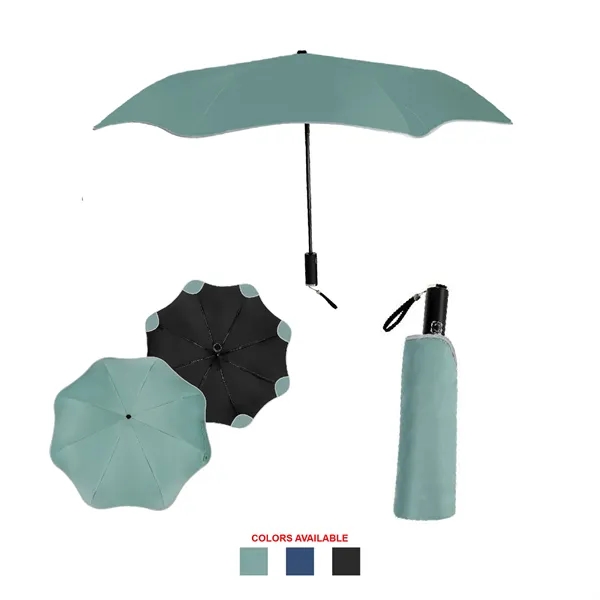 S13723 - Auto Folding Umbrella with Rounded Corners