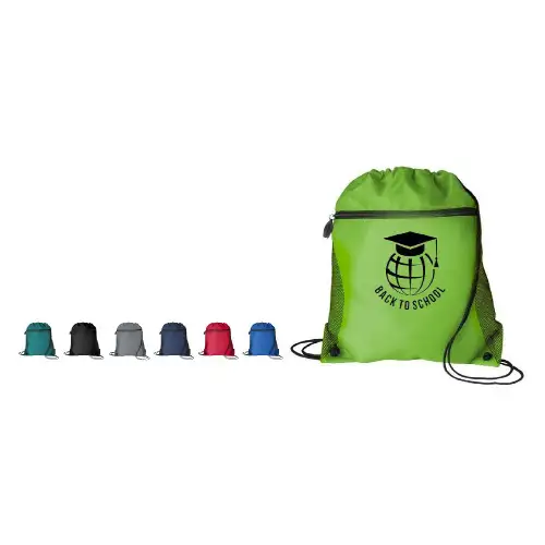 SST100 - Mesh Pocket Drawstring Backpack
