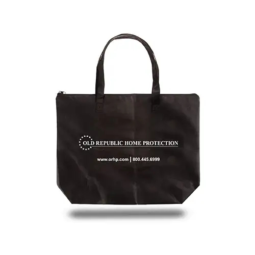 SST85 - Personalized Zippered Non Woven Tote Bag with Logo