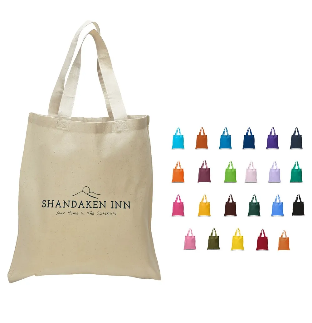 QTB - Economical Cotton Tote Bag 100% cotton, 15” W x 16” H, (25 Colors)