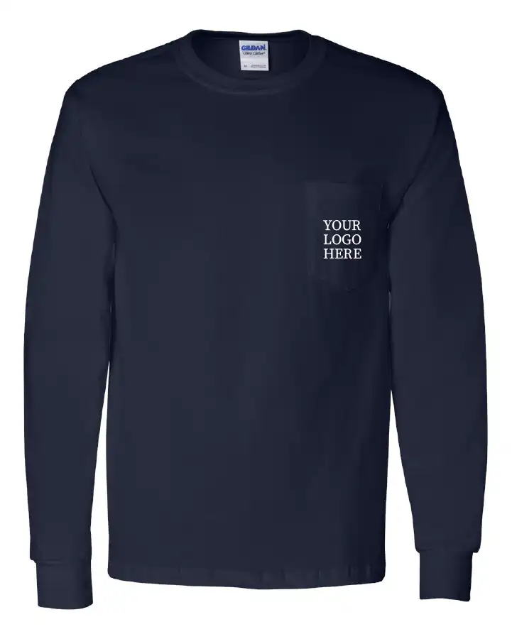 2410 - G2300 - Gildan - Ultra Cotton Long Sleeve Pocket T-Shirt