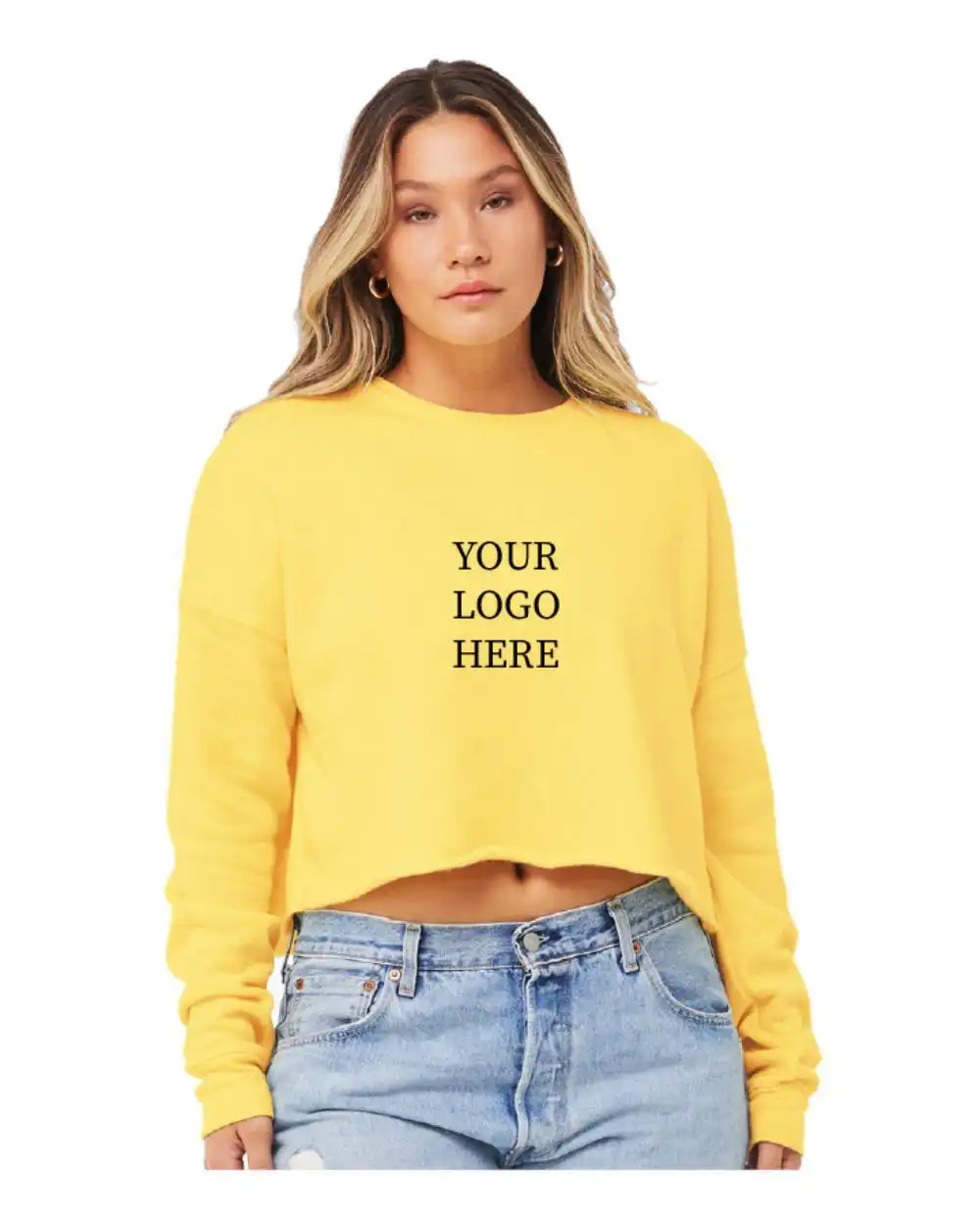 7503-B3500 - Bella + Canvas - Women's Crop Crew Fleece  