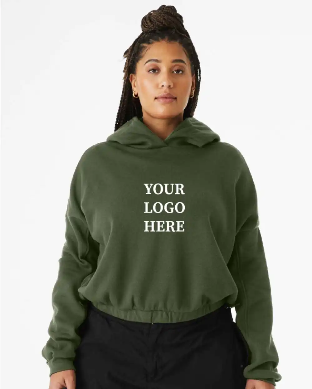 7506-B4300 - Bella + Canvas - FWD Fashion Women's Sponge Fleece Cinched Bottom Hoodie