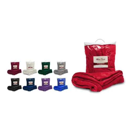 B5017 - Promotional Mink Touch Luxury Blanket With Embroidered Logo