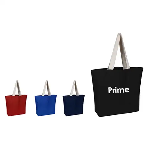 Q1621 - Budget Friendly Canvas Colored Beach Bag With Logo
 