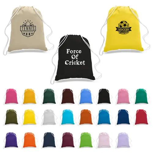Q4500 - Economical Sport Cotton Drawstring Bag Cinch Pack