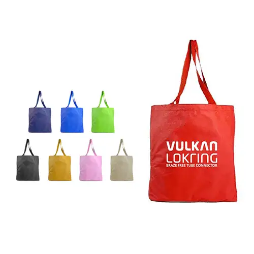 Q91284 - Personalized Polyester Tote Bag with Vinyl Backing