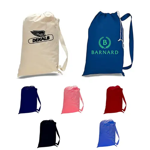 QLBL - Cotton Canvas Laundry Bag with Web Shoulder Strap