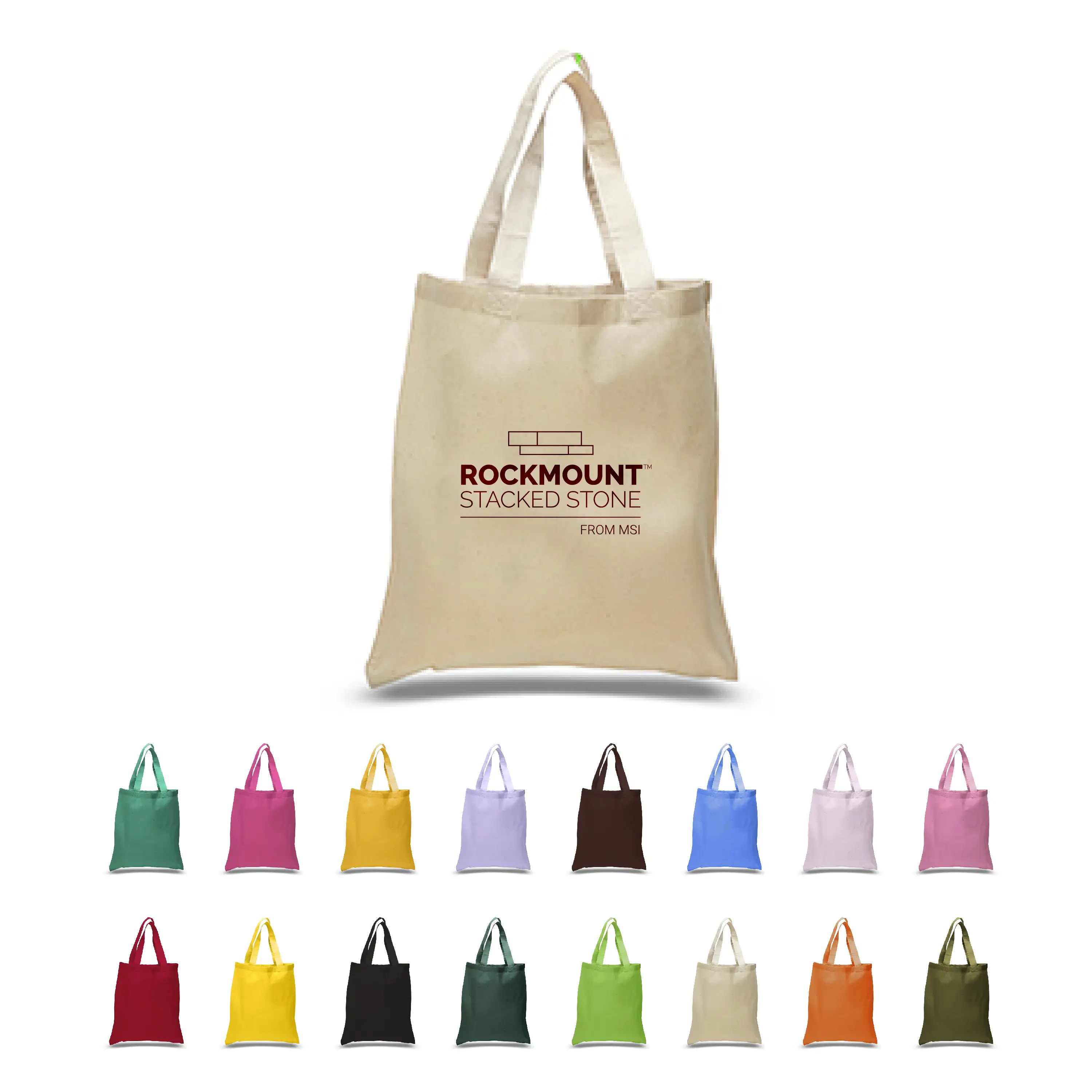  QTB - Printed Economical Cotton Tote Bag With Self Fabric Handles
