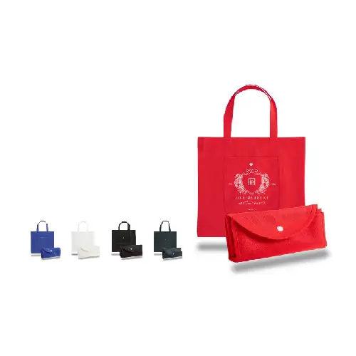 SST68 - Custom Logo Foldable Tote Bag with Snap Closure For Promotions