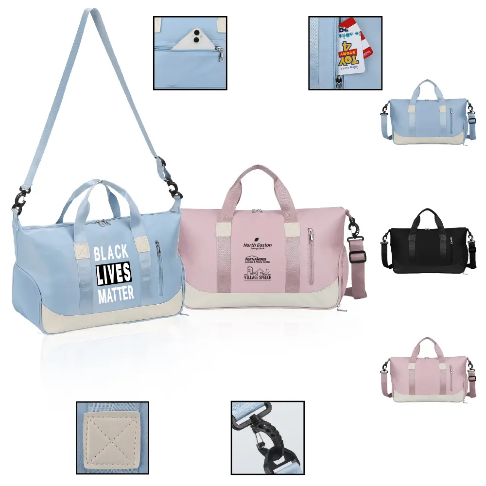 S12093 - Personalized Gym Duffel Bag with Wet Dry Compartments