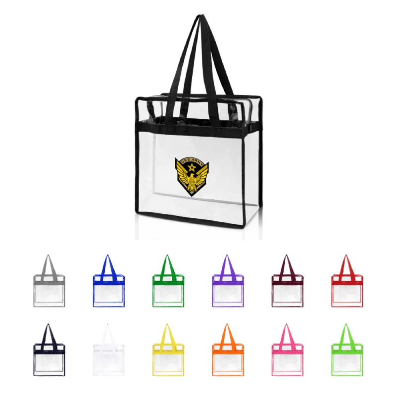 S12148 - Stadium-Compliant Clear Zippered Tote Bag