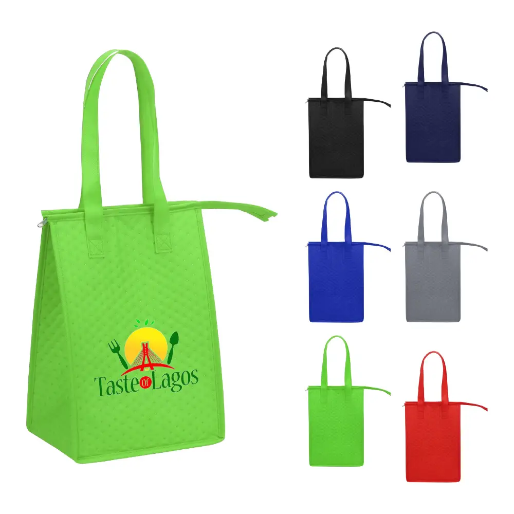 S12171 - Customized Non-Woven Insulated Lunch Cooler Tote Bag