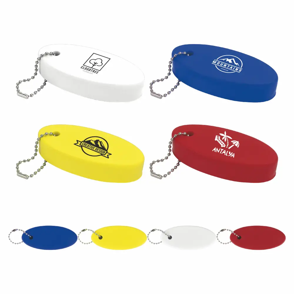 S12175 - Promotional Oval Shape Floating Keychain