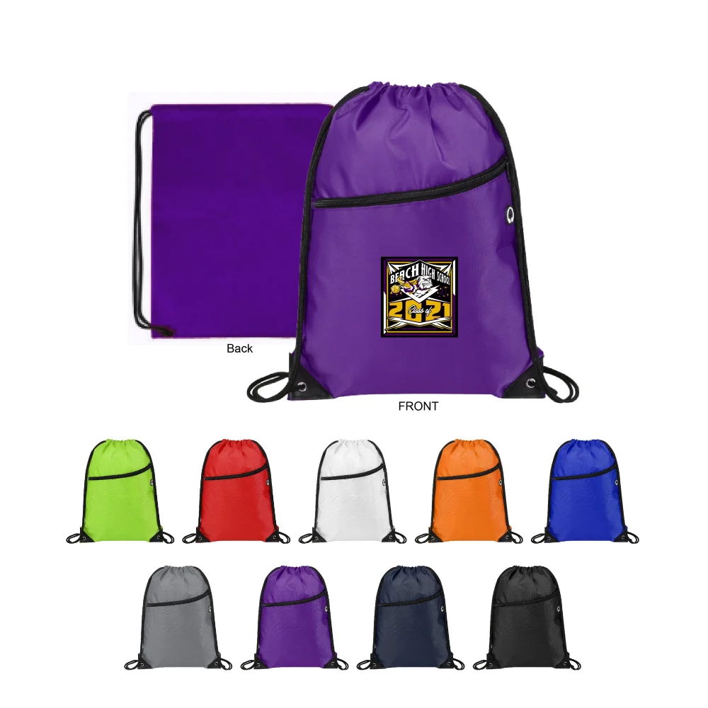 S13207 - Budget Friendly Lightweight Drawstring Backpack 13