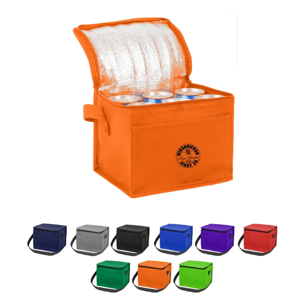 S12586 - Custom Logo Non-Woven Six Pack Cooler
