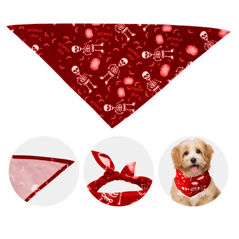 S12626 - Polyester Full Color Dog Triangle Bandana Wholesale