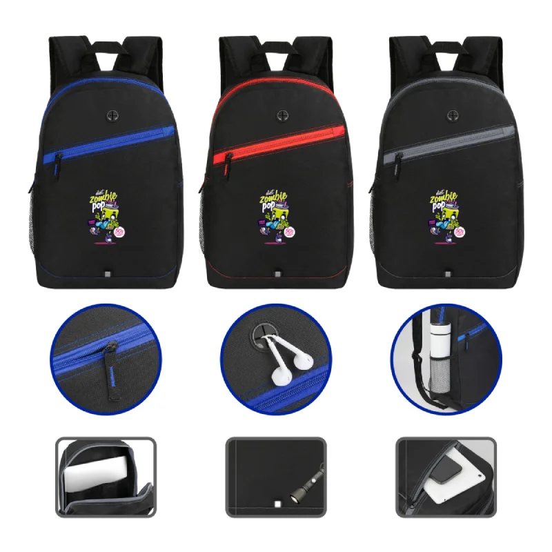 S12825 - 15'' Custom Printed Laptop Backpacks