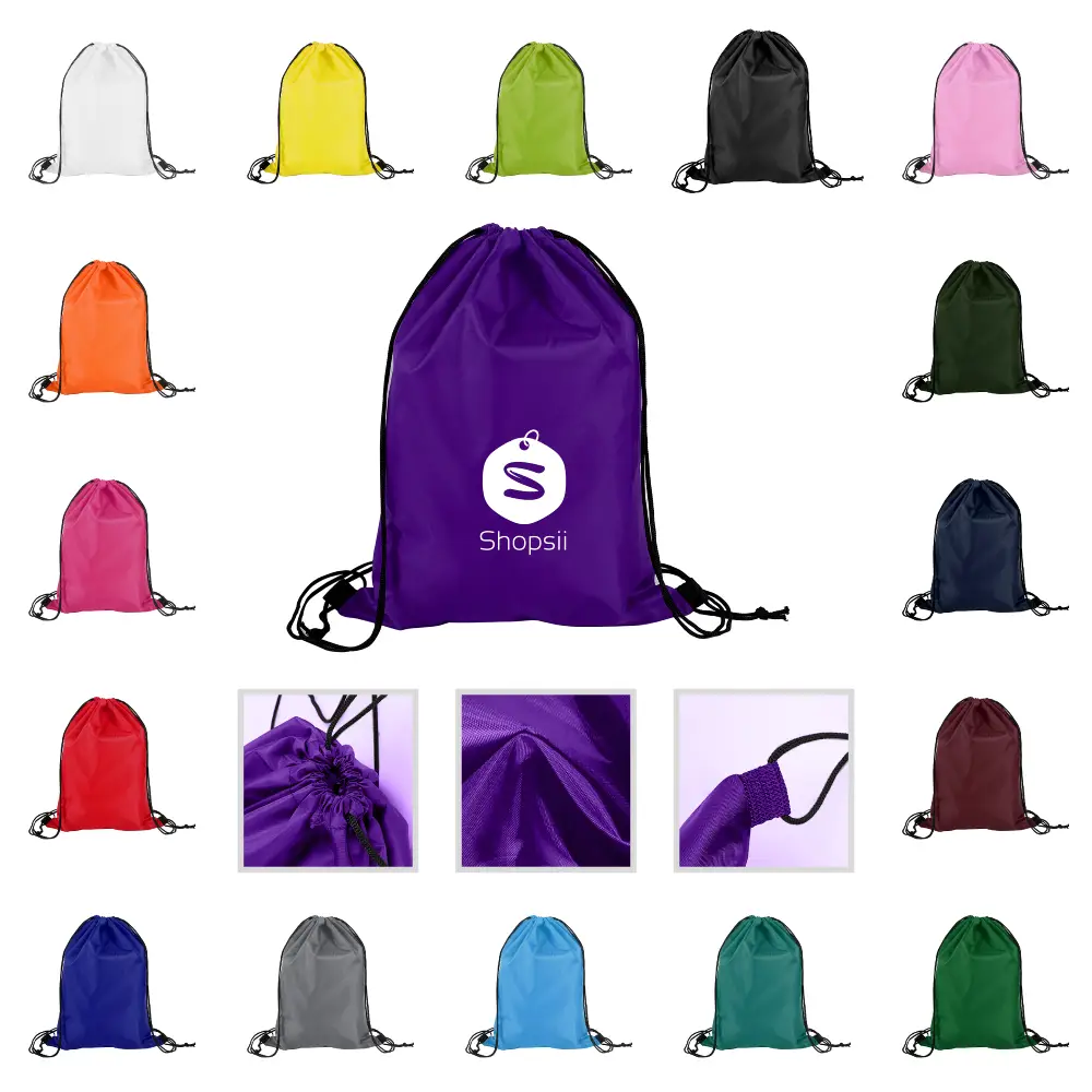 S12856 - Custom Printed Drawstring Backpack