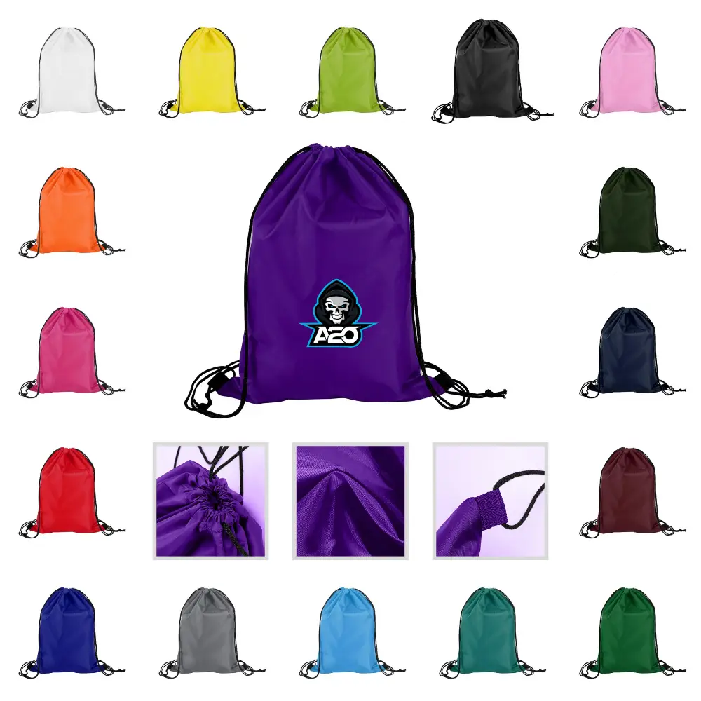 S12856 - Custom Printed Drawstring Backpack 
