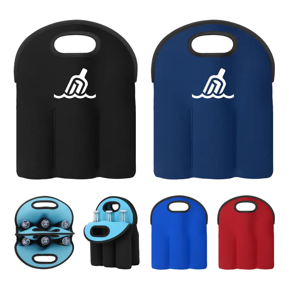 S12894 - Custom Insulated 6 Wine Bottle Cooler Bag