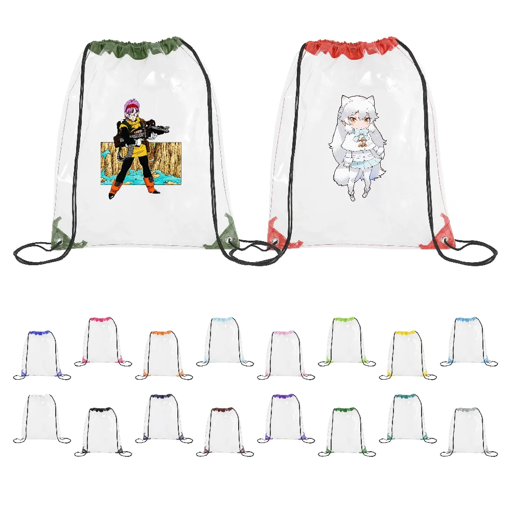 S12959 - Customized Clear Drawstring Cinch Backpack