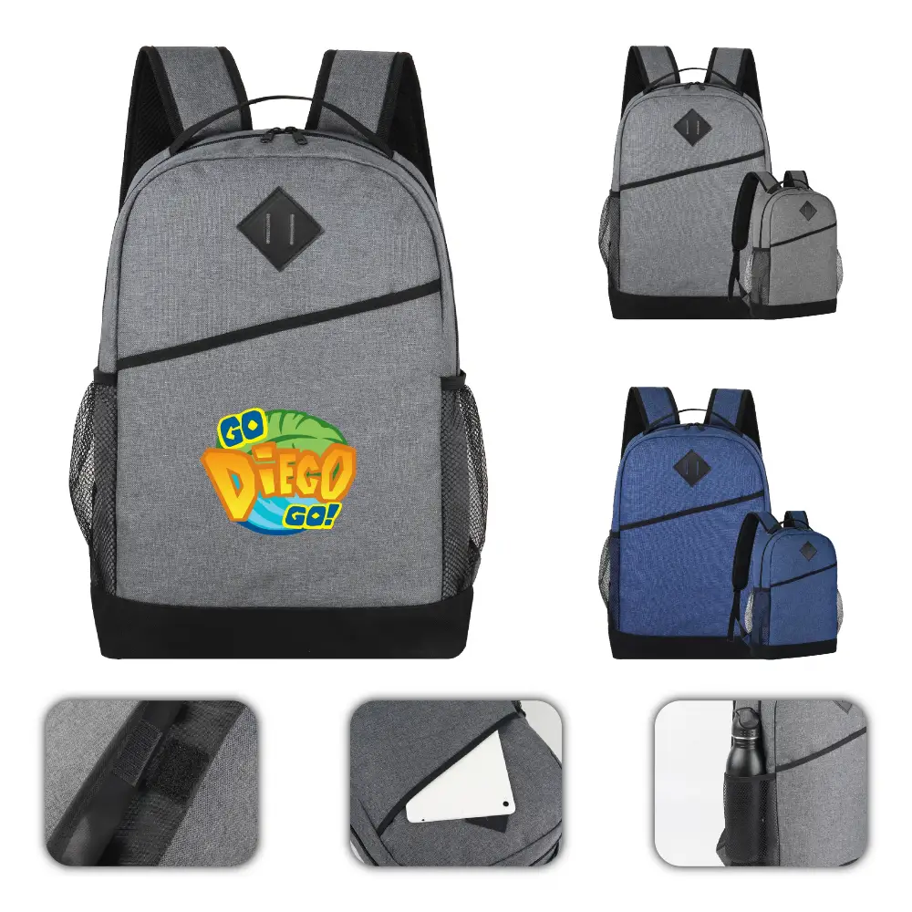 S12985 - Customized Heathered Graphite High Line Backpack