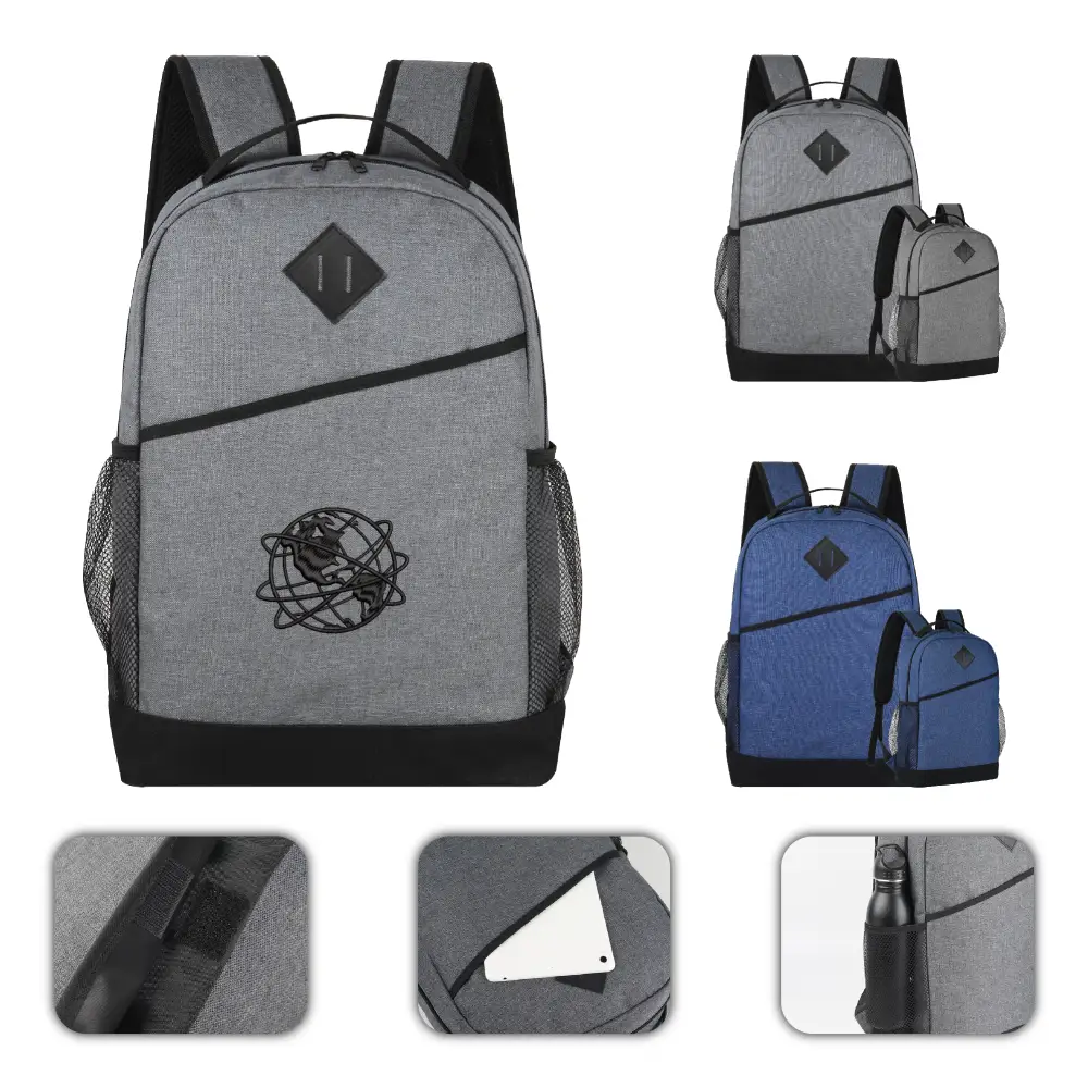 S12985 - Customized Heathered Graphite High Line Backpack