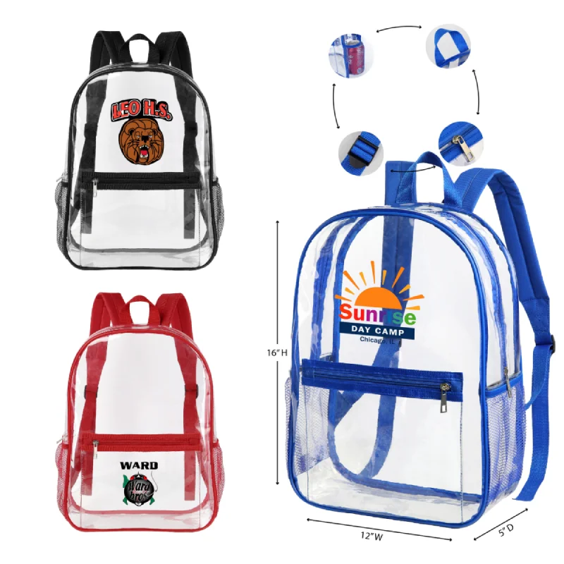 S12988 - Custom Clear School Backpack