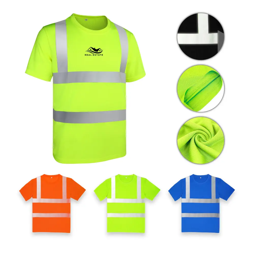 S13152 - Safety High Visibility T-Shirt with Twin Reflective Stripes | S17152 Full Color
