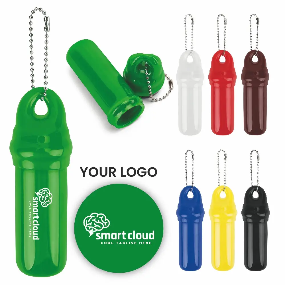 S13164 - Promotional Floating Keytainer with Beaded Ball Chain