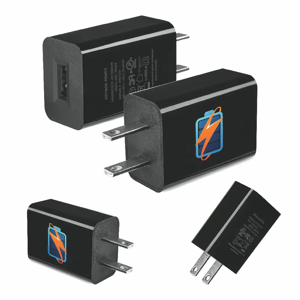 S13703 - Single Port UL Certified USB Wall Charger with Personalization