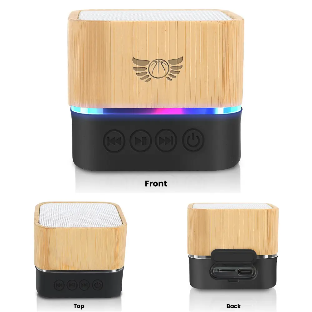 S17130 - Wholesale Waterproof Mini Bamboo Wireless Speaker 
