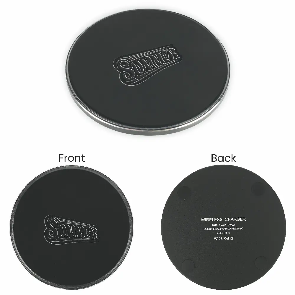 S17871 - Radiant Wireless 15W Fast Charging Pad with Your Logo