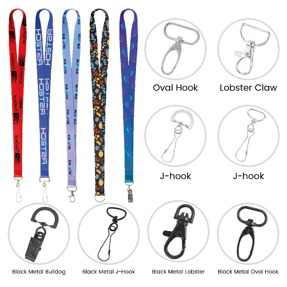 S18154 - Customized Dye Sublimated Lanyard with Various Attachments