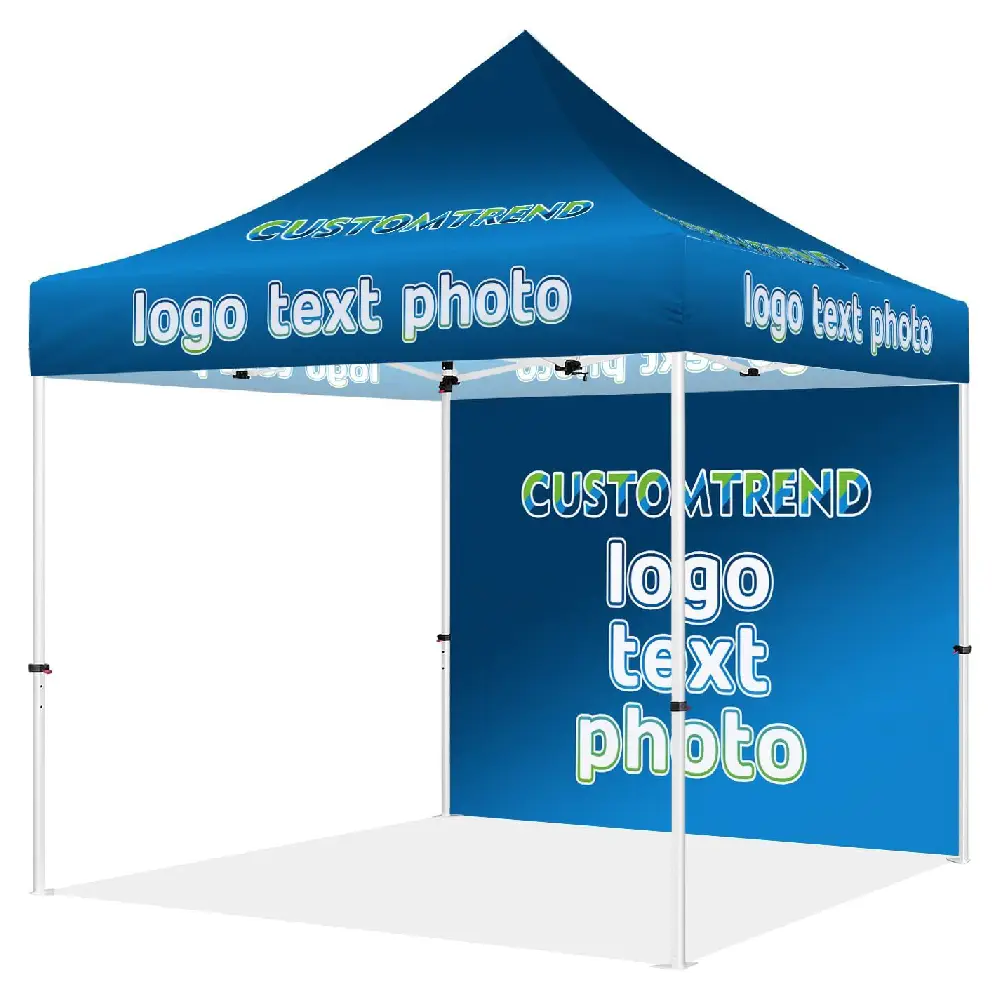 S18323 - Customized Design Canopy Tent with Single Sided Backwall