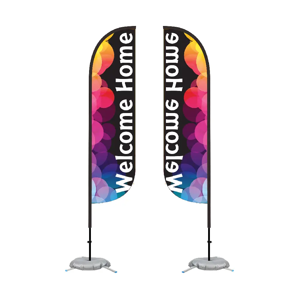 S18353 - Custom 13' Feather Flag Kit Double Sided Print with Cross Base