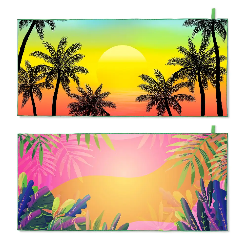 S18446 - Large Sublimated Beach Towel with Customization
