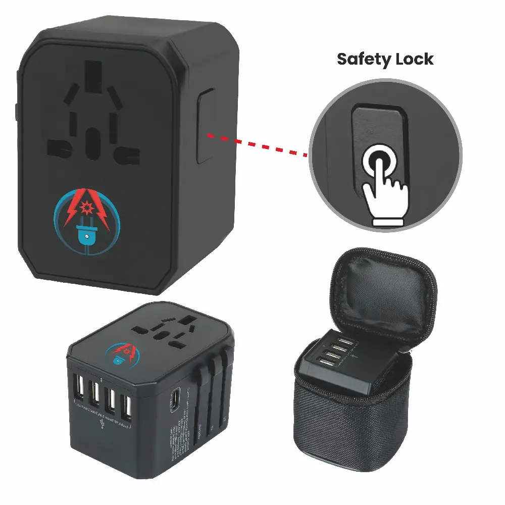 S18496 - Custom Multi Plug In International Travel Adapter