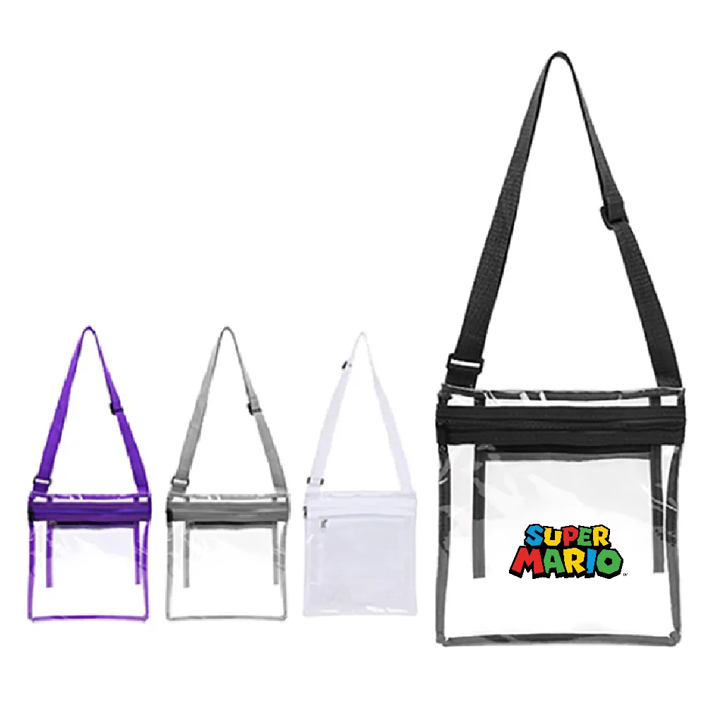 S12688 - Promotional Clear TPU Crossbody Shoulder Bag