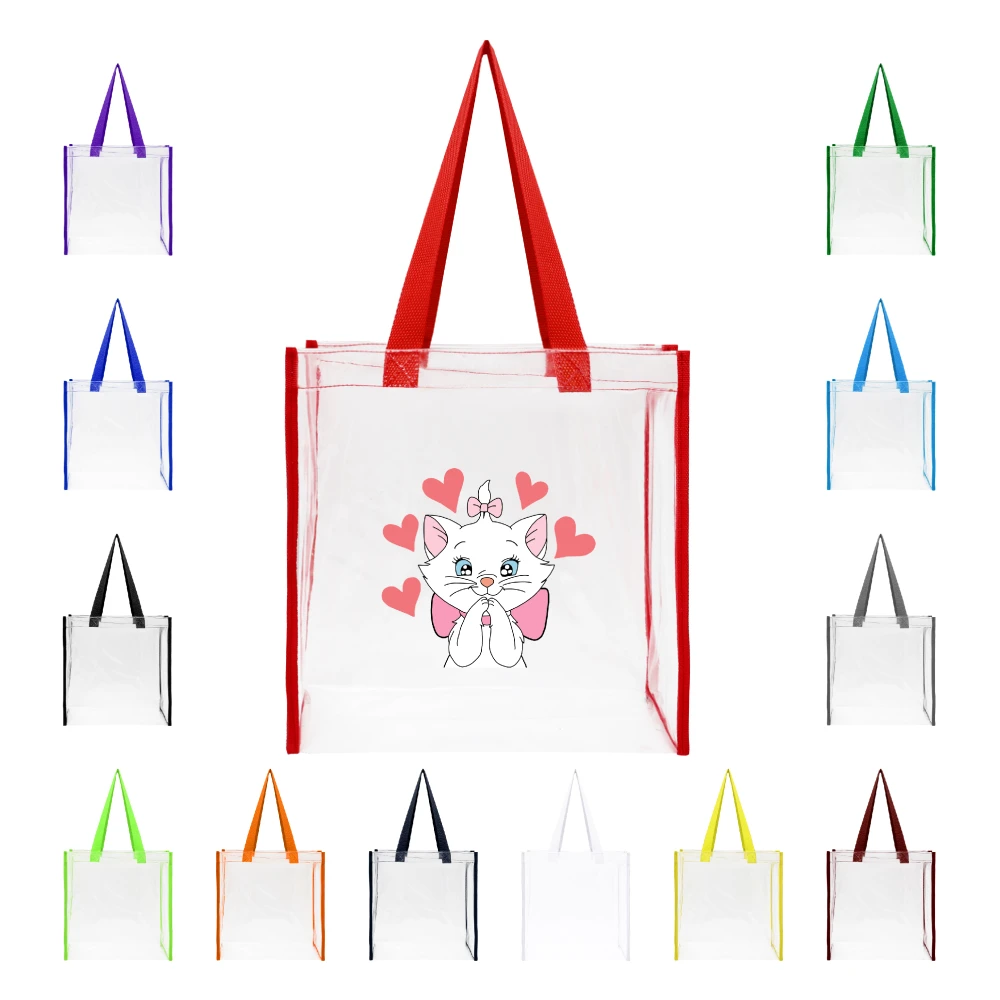 S12913 - Wholesale Clear Tote Bag with Web Handles