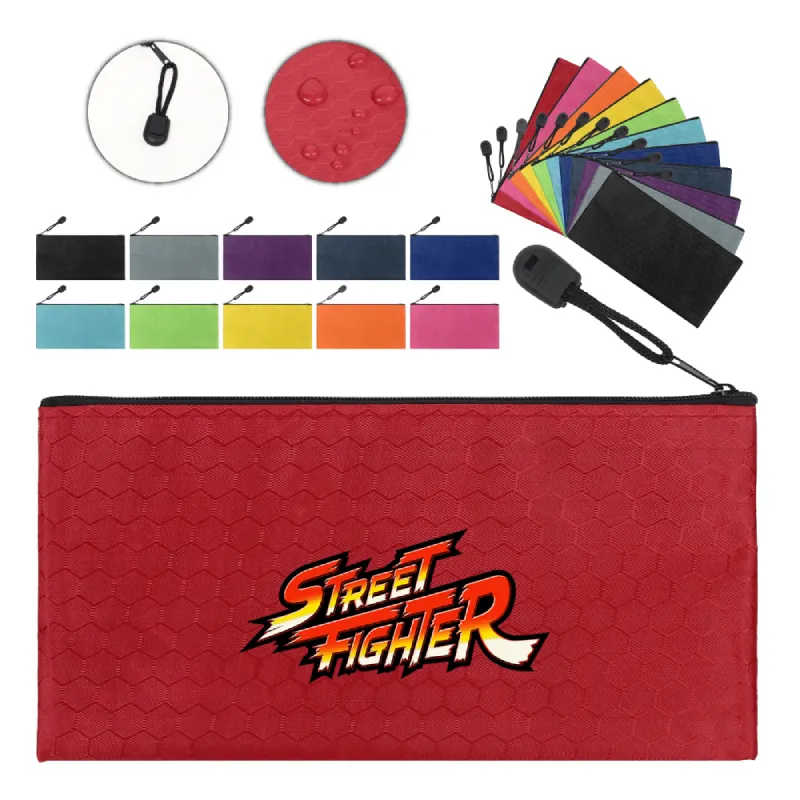 S12920 - Water-Resistant Zippered Pencil Pouch With Logo