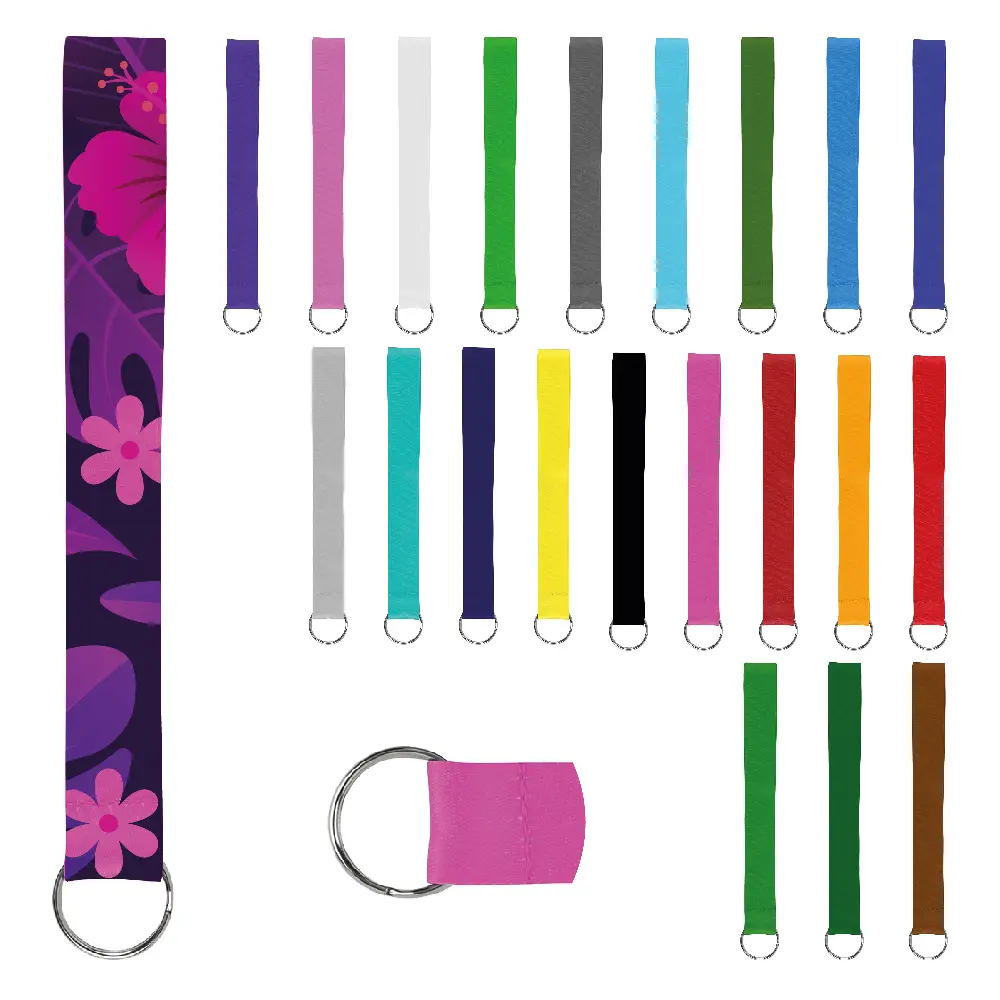 S18987 - Personalized Logo Wrist Keychain Lanyard in Bulk